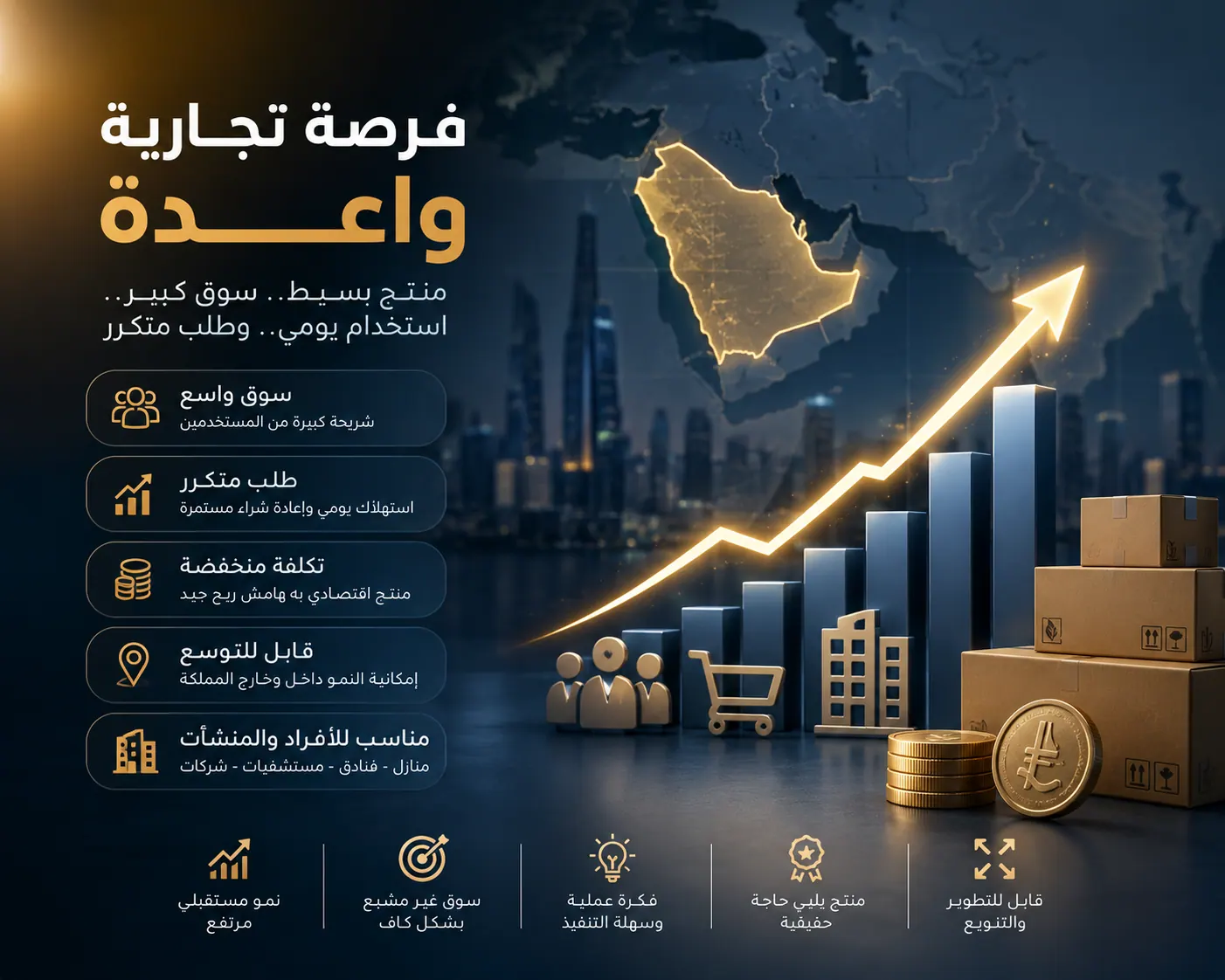 فرصة استثمارية في منتج استهلاكي قابل للتوسع داخل السوق السعودي